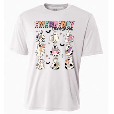 Emergency Department Halloween Nurse Health Care Cooling Performance Crew T-Shirt