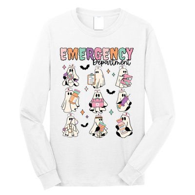 Emergency Department Halloween Nurse Health Care Long Sleeve Shirt