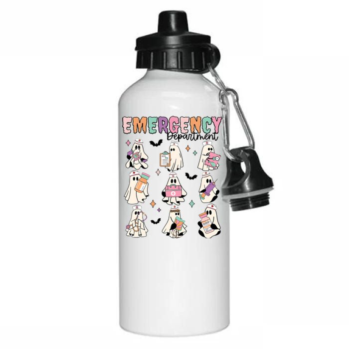 Emergency Department Halloween Nurse Health Care Aluminum Water Bottle