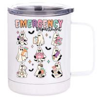 Emergency Department Halloween Nurse Health Care 12 oz Stainless Steel Tumbler Cup