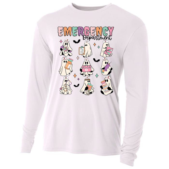 Emergency Department Halloween Nurse Health Care Cooling Performance Long Sleeve Crew