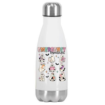 Emergency Department Halloween Nurse Health Care Stainless Steel Insulated Water Bottle