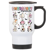 Emergency Department Halloween Nurse Health Care Stainless Steel Travel Mug