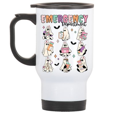 Emergency Department Halloween Nurse Health Care Stainless Steel Travel Mug