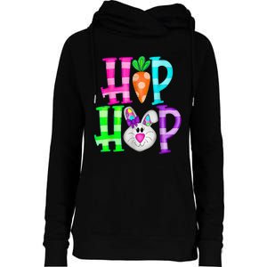 Easter Day Hip Hop Cute Bunny Funny Rabbit Womens Funnel Neck Pullover Hood