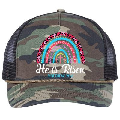 Easter Day He is Risen Easter Love Religious Retro Rope Trucker Hat Cap