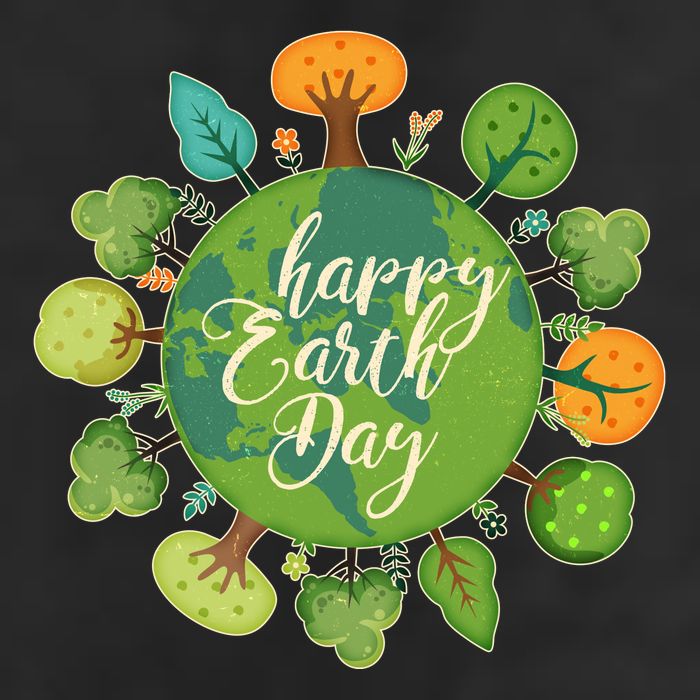 Earth Day Happy Earth Day Trees 7 Panel Mesh Trucker Snapback Hat