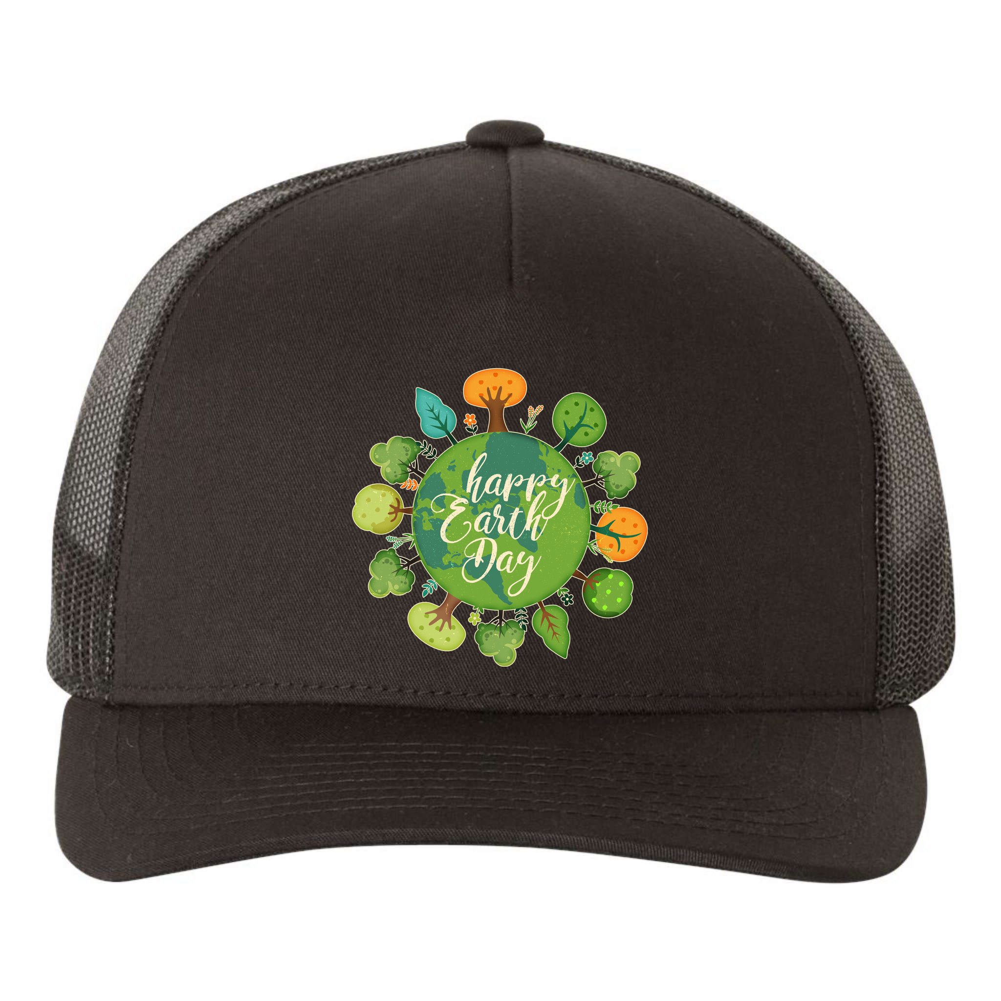 Earth Day Happy Earth Day Trees Yupoong Adult 5-Panel Trucker Hat