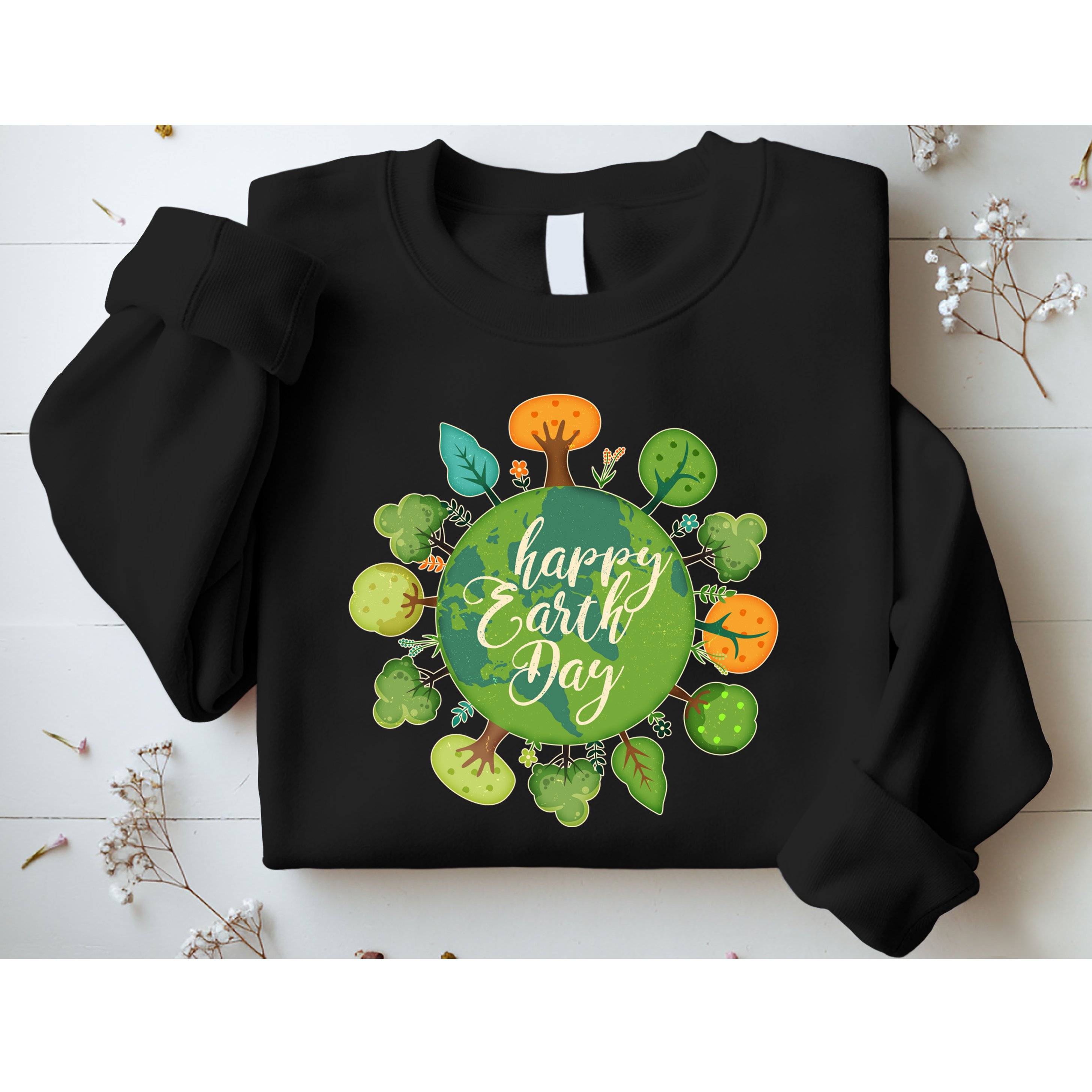 Earth Day Happy Earth Day Trees Sweatshirt