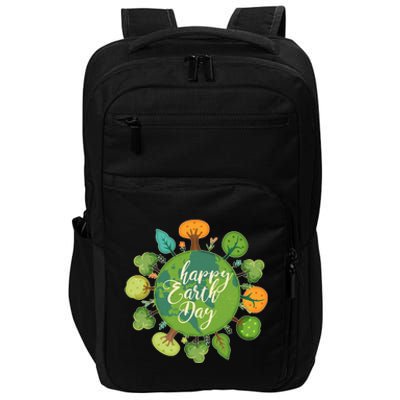 Earth Day Happy Earth Day Trees Impact Tech Backpack