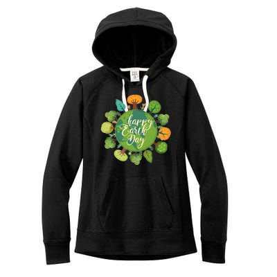 Earth Day Happy Earth Day Trees Women's Fleece Hoodie