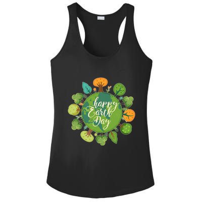 Earth Day Happy Earth Day Trees Ladies PosiCharge Competitor Racerback Tank