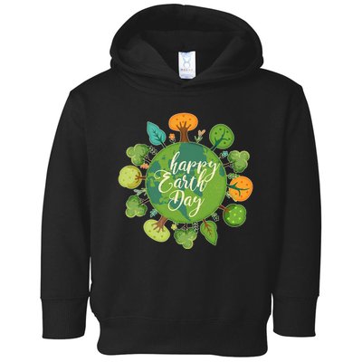 Earth Day Happy Earth Day Trees Toddler Hoodie