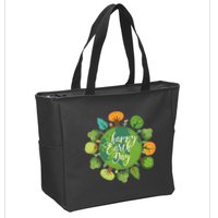 Earth Day Happy Earth Day Trees Zip Tote Bag