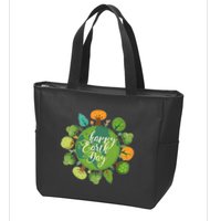 Earth Day Happy Earth Day Trees Zip Tote Bag
