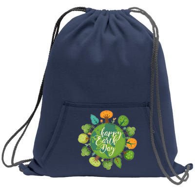 Earth Day Happy Earth Day Trees Sweatshirt Cinch Pack Bag