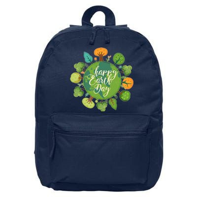 Earth Day Happy Earth Day Trees 16 in Basic Backpack