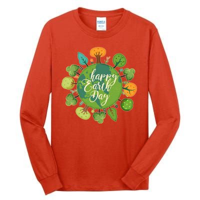 Earth Day Happy Earth Day Trees Tall Long Sleeve T-Shirt