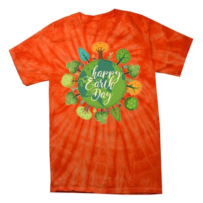 Earth Day Happy Earth Day Trees Tie-Dye T-Shirt