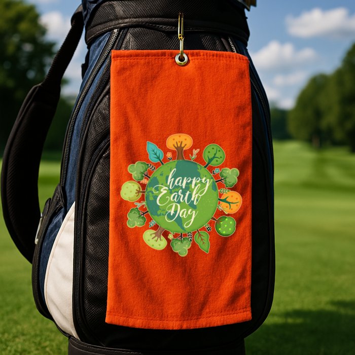 Earth Day Happy Earth Day Trees Golf Towel