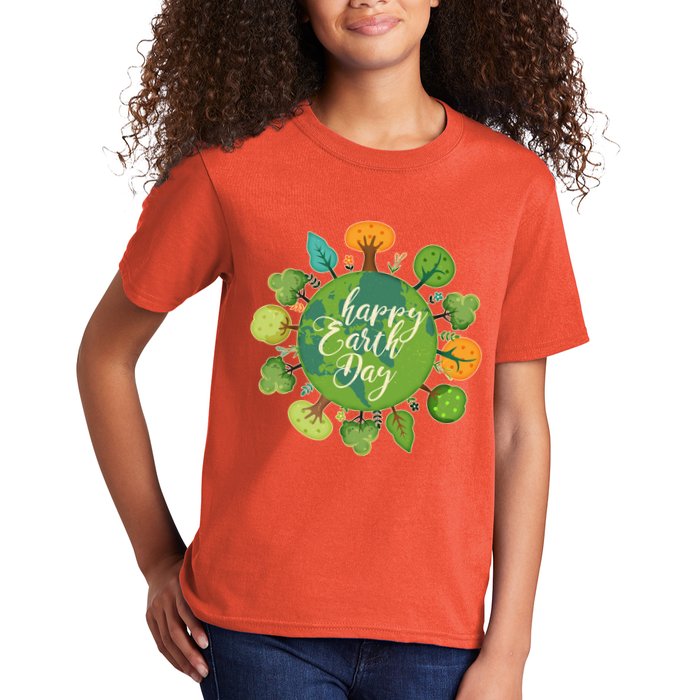 Earth Day Happy Earth Day Trees Kids T-Shirt