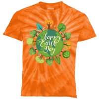 Earth Day Happy Earth Day Trees Kids Tie-Dye T-Shirt