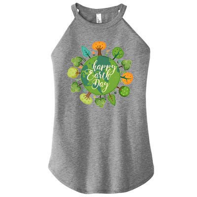 Earth Day Happy Earth Day Trees Women’s Perfect Tri Rocker Tank