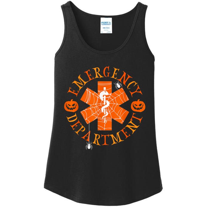 Emergency Department Halloween Emergency Room Nursing Nurse Ladies Essential Tank