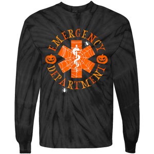 Emergency Department Halloween Emergency Room Nursing Nurse Tie-Dye Long Sleeve Shirt