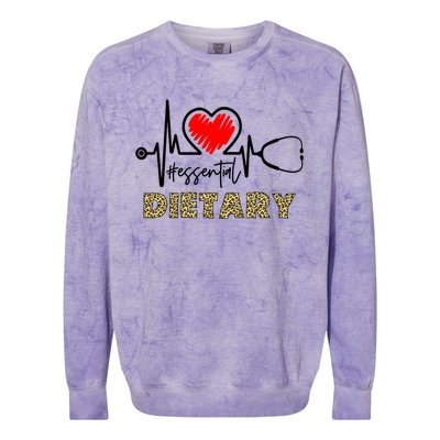 Essential Dietary Heartbeat Dietary Nurse Gift Colorblast Crewneck Sweatshirt