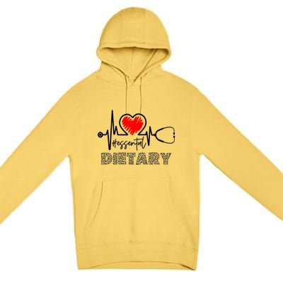 Essential Dietary Heartbeat Dietary Nurse Gift Premium Pullover Hoodie