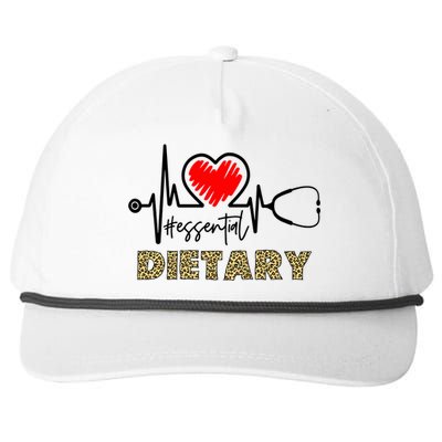 Essential Dietary Heartbeat Dietary Nurse Gift Snapback Five-Panel Rope Hat