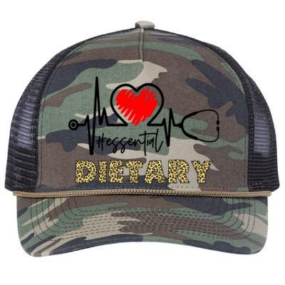 Essential Dietary Heartbeat Dietary Nurse Gift Retro Rope Trucker Hat Cap