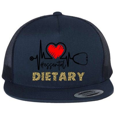 Essential Dietary Heartbeat Dietary Nurse Gift Flat Bill Trucker Hat