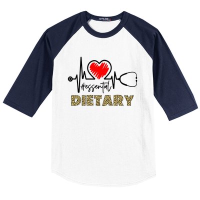 Essential Dietary Heartbeat Dietary Nurse Gift Baseball Sleeve Shirt