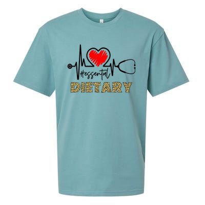 Essential Dietary Heartbeat Dietary Nurse Gift Sueded Cloud Jersey T-Shirt