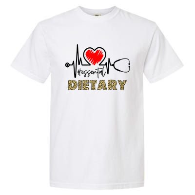 Essential Dietary Heartbeat Dietary Nurse Gift Garment-Dyed Heavyweight T-Shirt