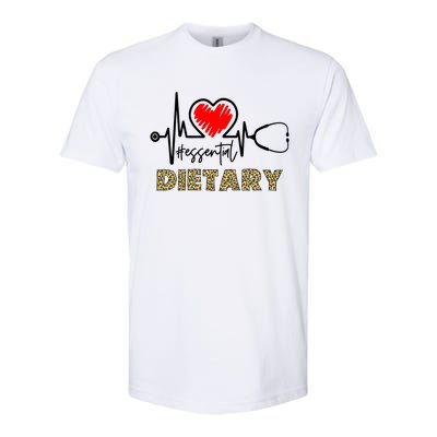 Essential Dietary Heartbeat Dietary Nurse Gift Softstyle CVC T-Shirt