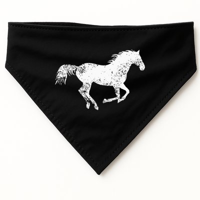 Equestrian Distressed Horse Print Vintage Horse USA-Made Doggie Bandana