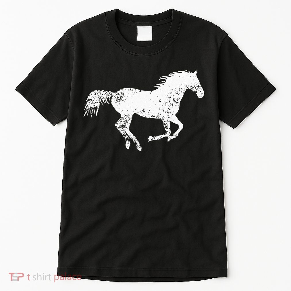Equestrian Distressed Horse Print Vintage Horse Tall T-Shirt