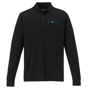 Earth Day Heartbeat Performance Long Sleeve Polo