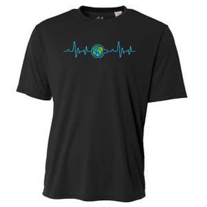 Earth Day Heartbeat Cooling Performance Crew T-Shirt