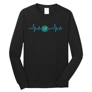 Earth Day Heartbeat Long Sleeve Shirt