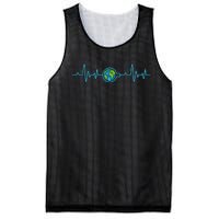 Earth Day Heartbeat Mesh Reversible Basketball Jersey Tank