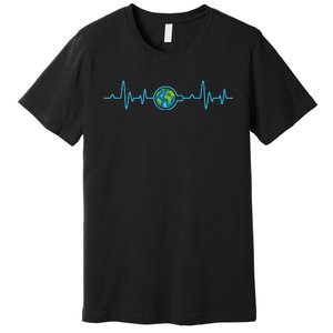 Earth Day Heartbeat Premium T-Shirt