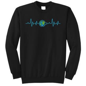 Earth Day Heartbeat Tall Sweatshirt