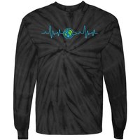 Earth Day Heartbeat Tie-Dye Long Sleeve Shirt