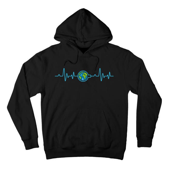 Earth Day Heartbeat Tall Hoodie