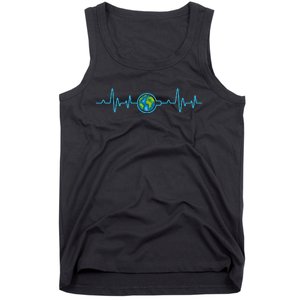 Earth Day Heartbeat Tank Top