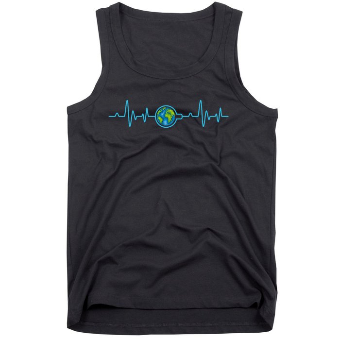 Earth Day Heartbeat Tank Top